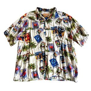 Jimmy Buffett Margaritaville Sz XL Hawaiian Shirt Vintage 1999 Tour Palm Trees